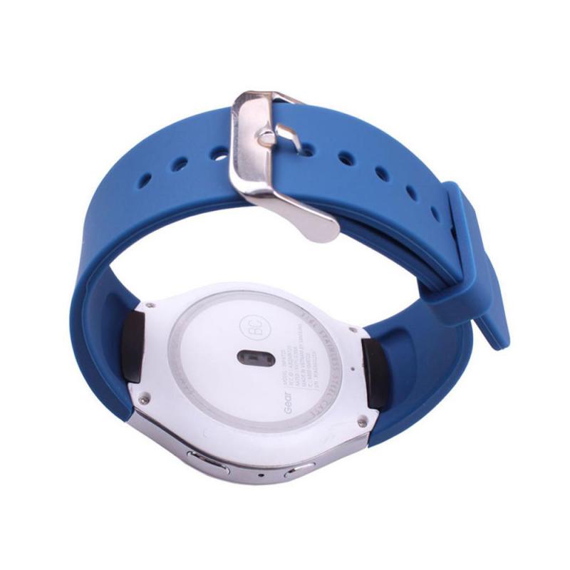 Para Samsung Gear S2 R720, reloj de pulsera de silicona, correa de repuesto para reloj, pulsera deportiva cromada, pulsera colorida de