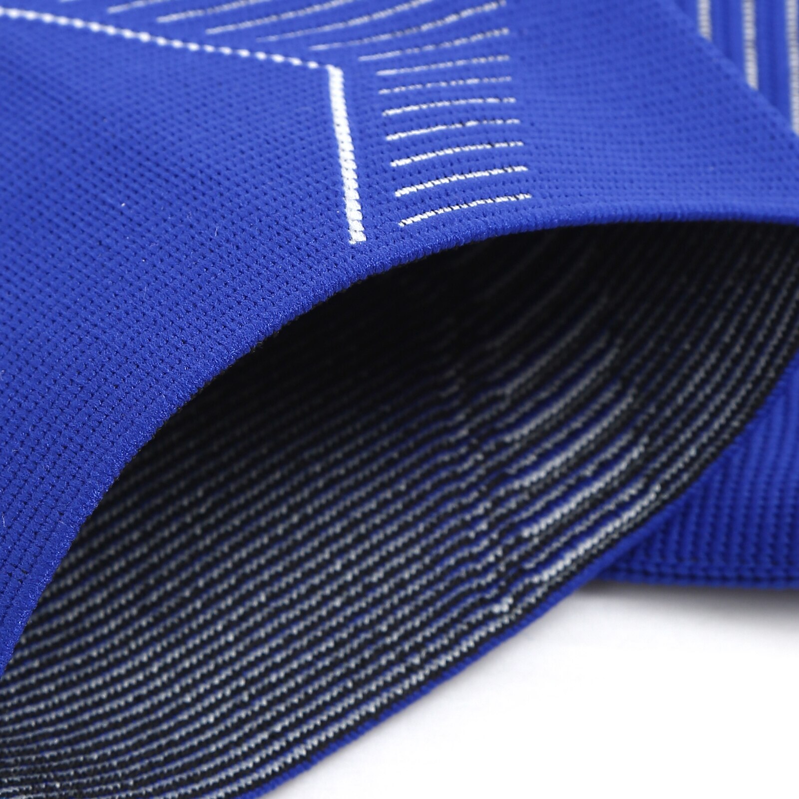 Blauw Breien Compressie Enkel Brace Mouwen, Voet Bescherming Met Anti-Slip Band, voor Sport Fitness, Mannen En Vrouwen