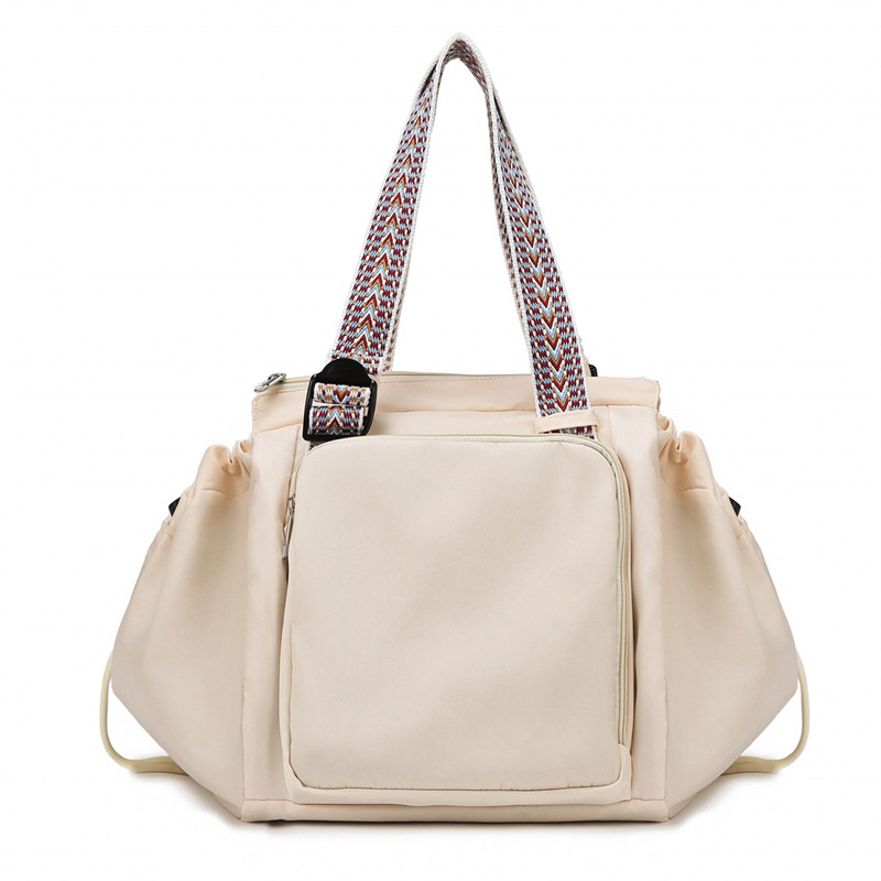 Sac à dos de rangement de voyage, sac de voyage léger multifonctionnel pour mère et bébé, grand sac à dos de rangement portable. zwq: Beige