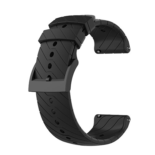 Rannehihna suunto 7 9 baro kellon tarvikkeet silikoni ranneke suunto  d5 spartan sport wrist hr baro rannekkeen vaihto: Musta