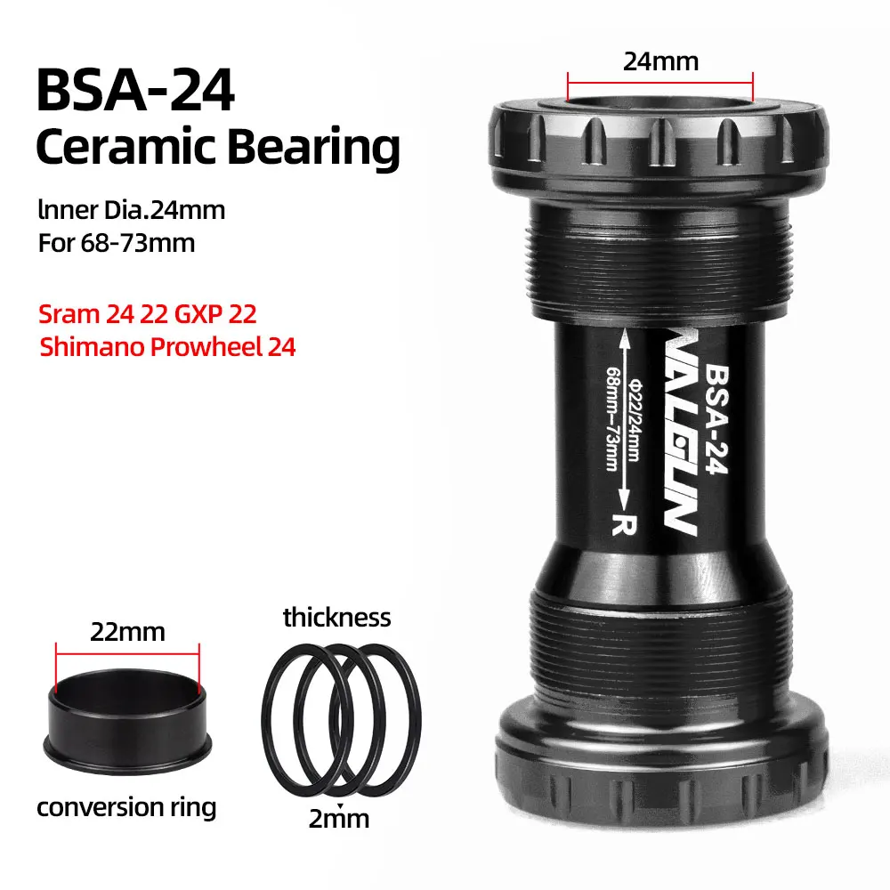 BSA Gewinde Fahrrad Tretlager Keramik BB BSA24 BSA30 BSA29 Englisch für MTB Rennräder 24mm 30mm 29mm Hülse Fahrrad Kurbel: WEISS