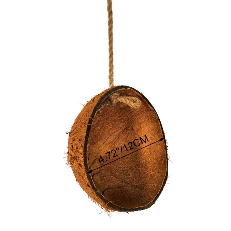 Pet Cage Shake Coconut Shell Parrot Coconut Shell Hanging Basket Swing Bird Toy Parrot Coconut Shell Toy Bed Rest Place