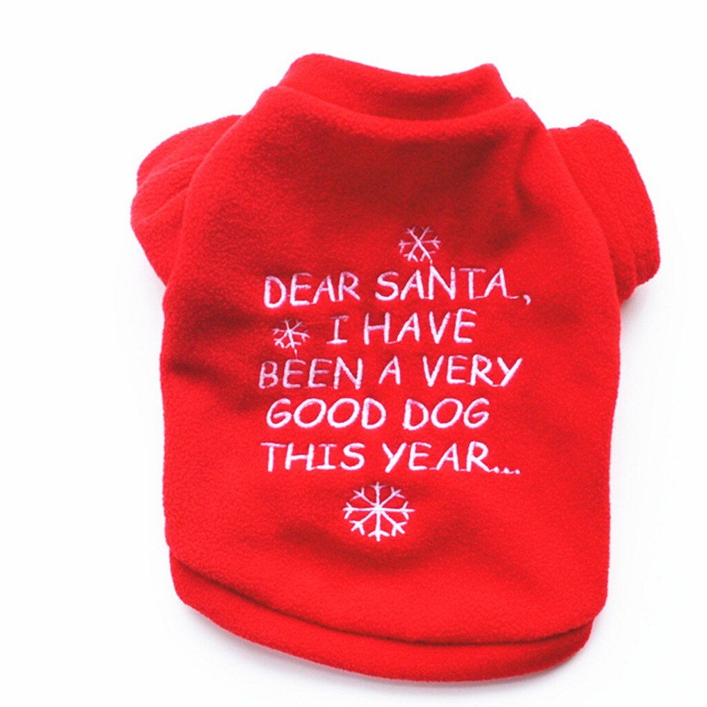 Noël chien à manches longues haut chien vêtements hiver chien veste manteau chiot chien de compagnie hiver noël imprimer vêtements en peluche