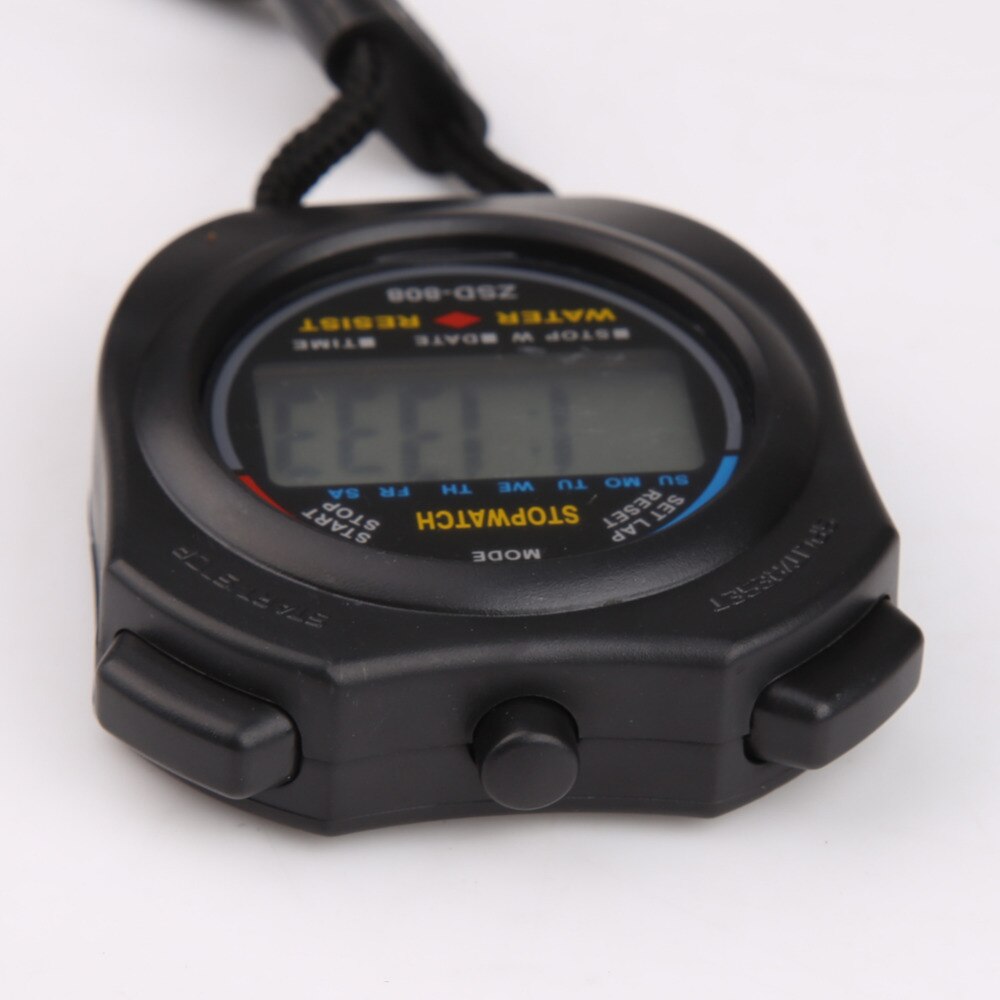 Handheld Sports Stopwatch Timer Digital LCD Sports Stopwatch Chronograph Counter Timers with Strap