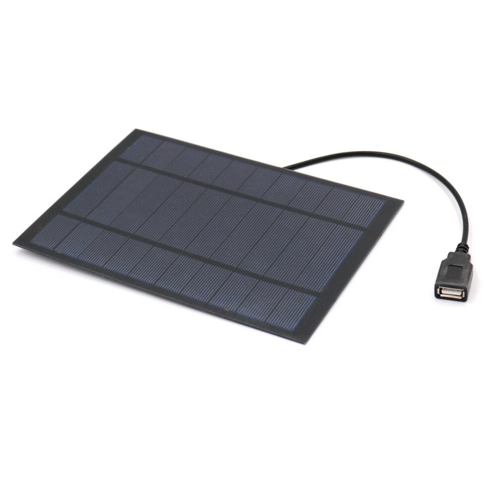 7 5 4 3 2 W Watts Output USB Solar Cell Outdoor 18650 Battery Charger USB Female Port 5 V Charge Regulators Solar Panel