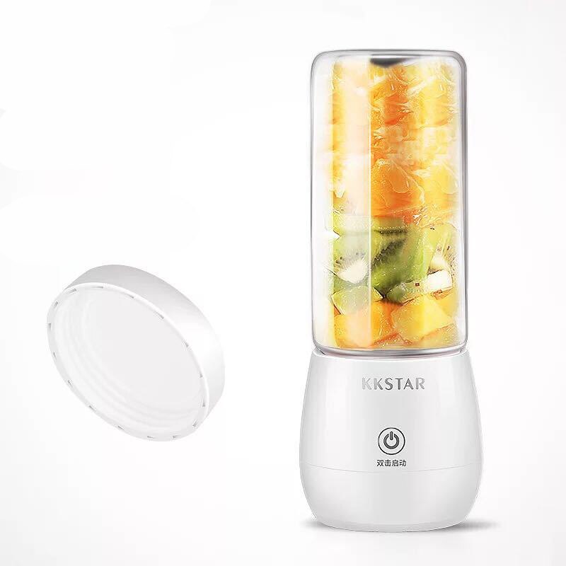 HA-Life 450ml Portable Electric Juicer Blender Auto Wireless Multi-Functional USB Charging Cut Mixer juce Glass cup Convenient: 1 cup White