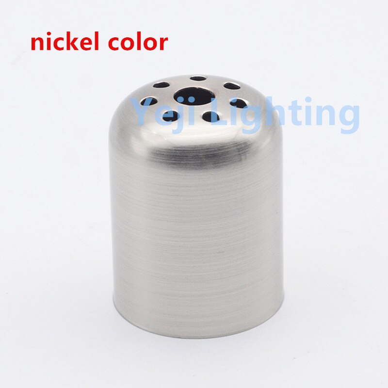 E27 lamp cup E27 socket lamp holder cover cap jacket cover cup retro led pendant light lamp base fittings lighting accessories: nickel color