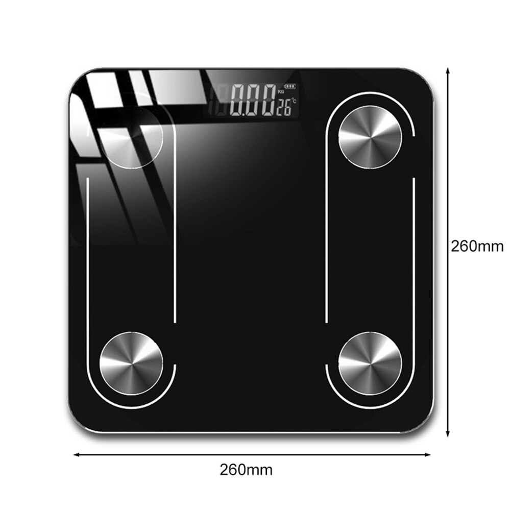Smart Bluetooth Scale Floor Body Weight Scale USB Charging Tempered Glass Body Fat BMI Weighing Scales