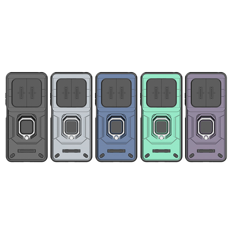 Capa pour Xiaomi Redmi 14C 4G étui caméra coulissante protéger armure coque de téléphone pour Redmi14C Redmy 14C 14 C C14 support magnétique anneau couverture