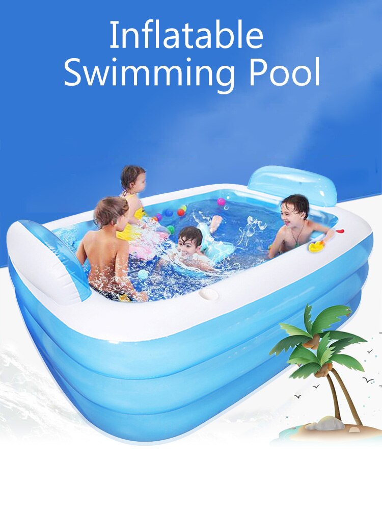 Adult Inflatable Double Bathtub 3 Layers Thickened PVC Swimming Pool Warm Bath Bucket Baby Washing Tub Basin Summer Pool