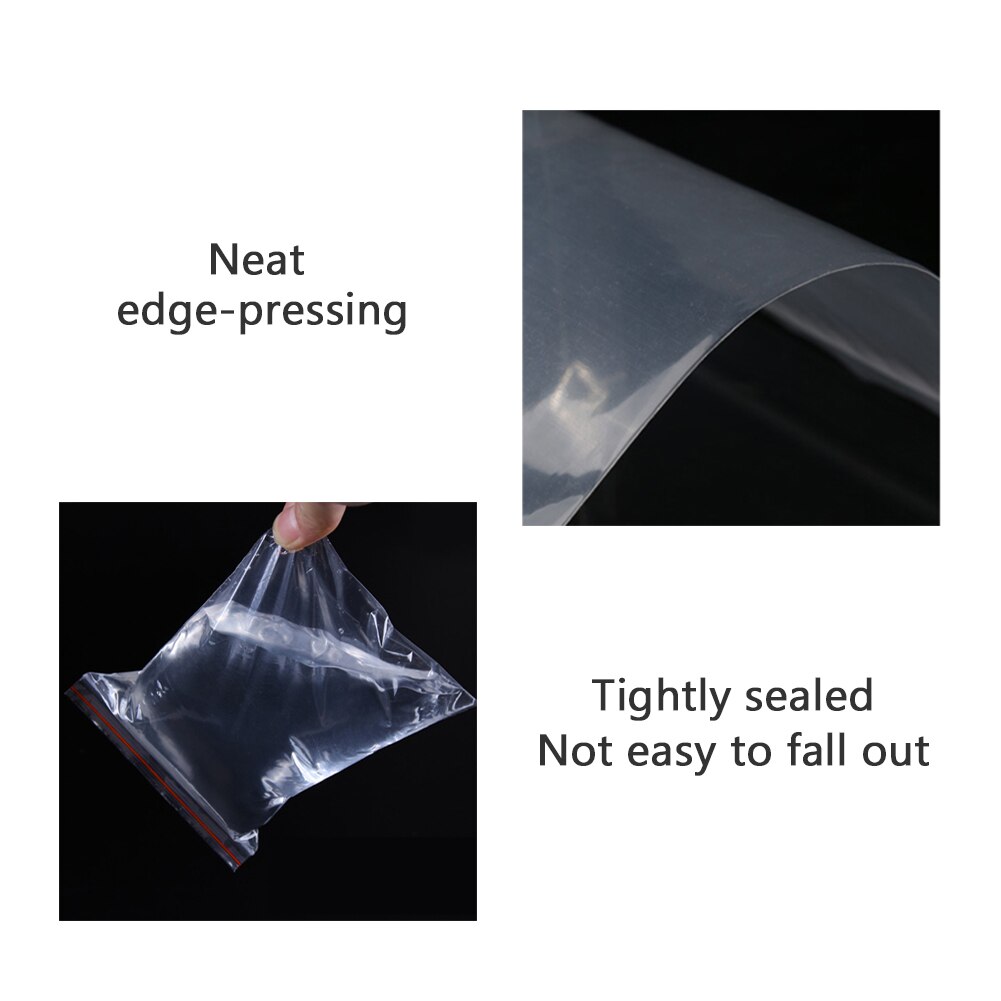 100Pcs/Lot Clear Stand Up Pouch Plastic Zip Lock Bags Zipper Transparent Nut Fruit Snack Self Seal Food Storage Package Poly Bag
