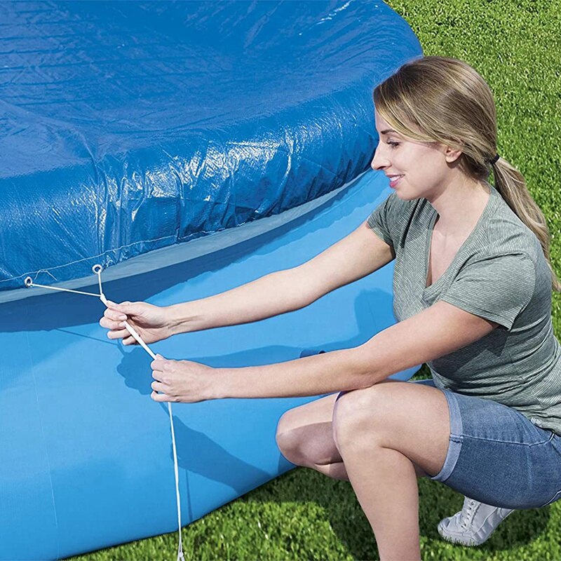 Fast Set Swimming Pool Cover, Blue,Pool Cover for Frame 366 cm