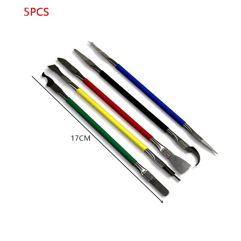 Ferramentas De Reparo Doen Telefooncontactpersoon 8 In 1 Ic Chip Reparatie Dunne Tools Set Te Verwijderen Voor Mobiele Telefoon Computer laptop Chip Reparatie: 5 in 1