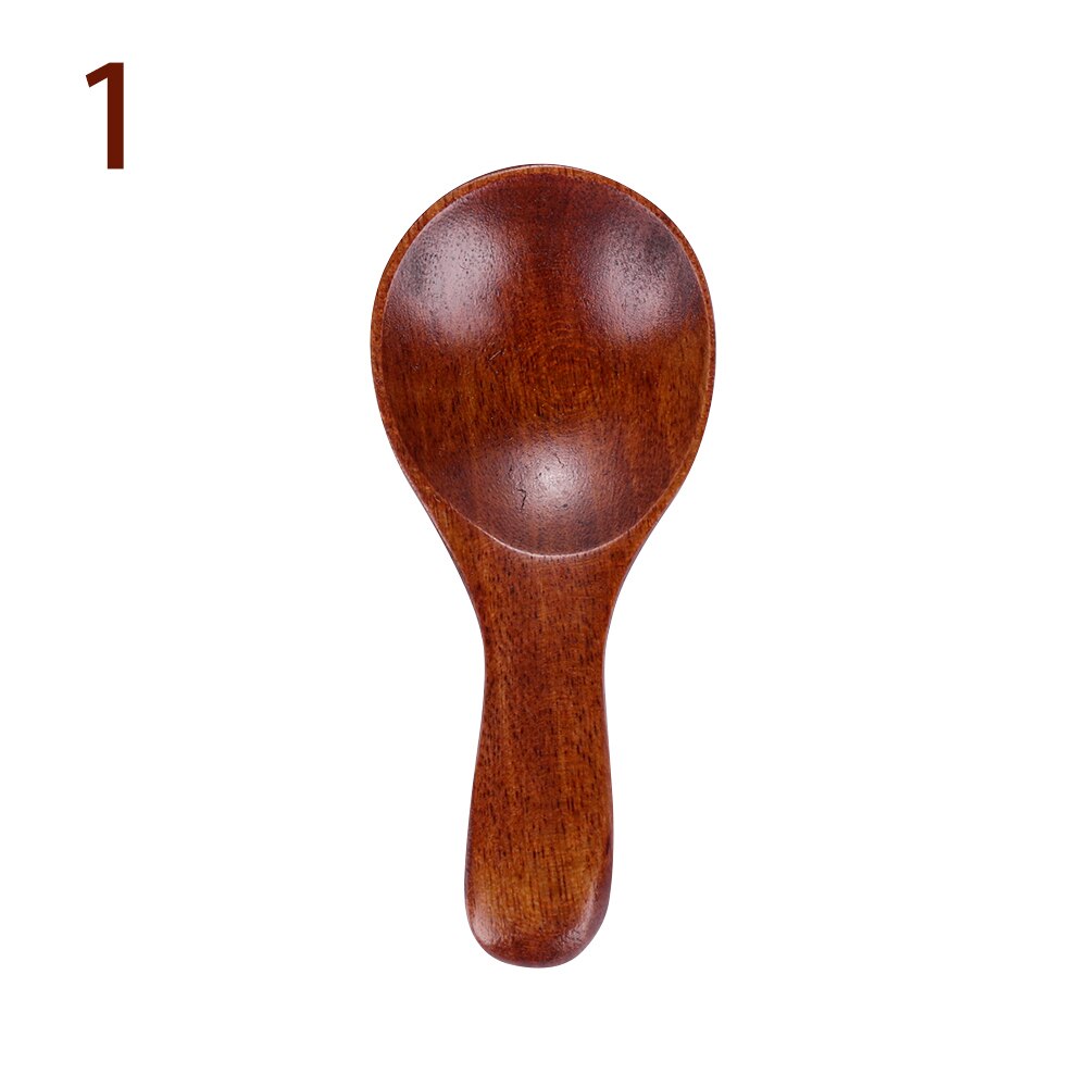Mini cucharas pequeñas de madera para café, té, cucharas de azúcar, condimento Natural, utensilios de cocina para el hogar, accesorio de cocina, 1 ud.: 1
