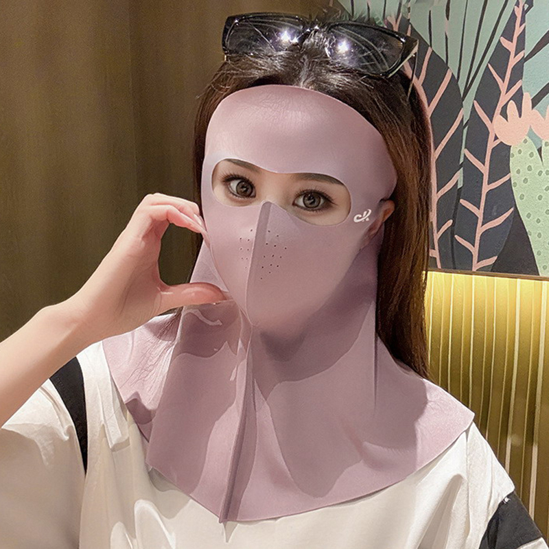 IJszijde zonbeschermingsmasker Anti-UV nekdoek Nekbescherming Stofdicht zonnescherm Gezichtsmasker Zomer: Bruin