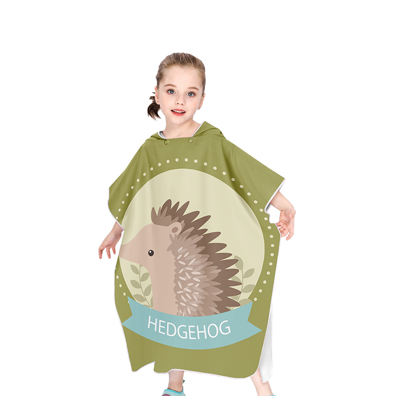 Niño baño Poncho tela de microfibra Poncho niños niñas verano Poncho de playa traje de Natación en Piscina Toalla de playa Toallas secas con capucha: 16C