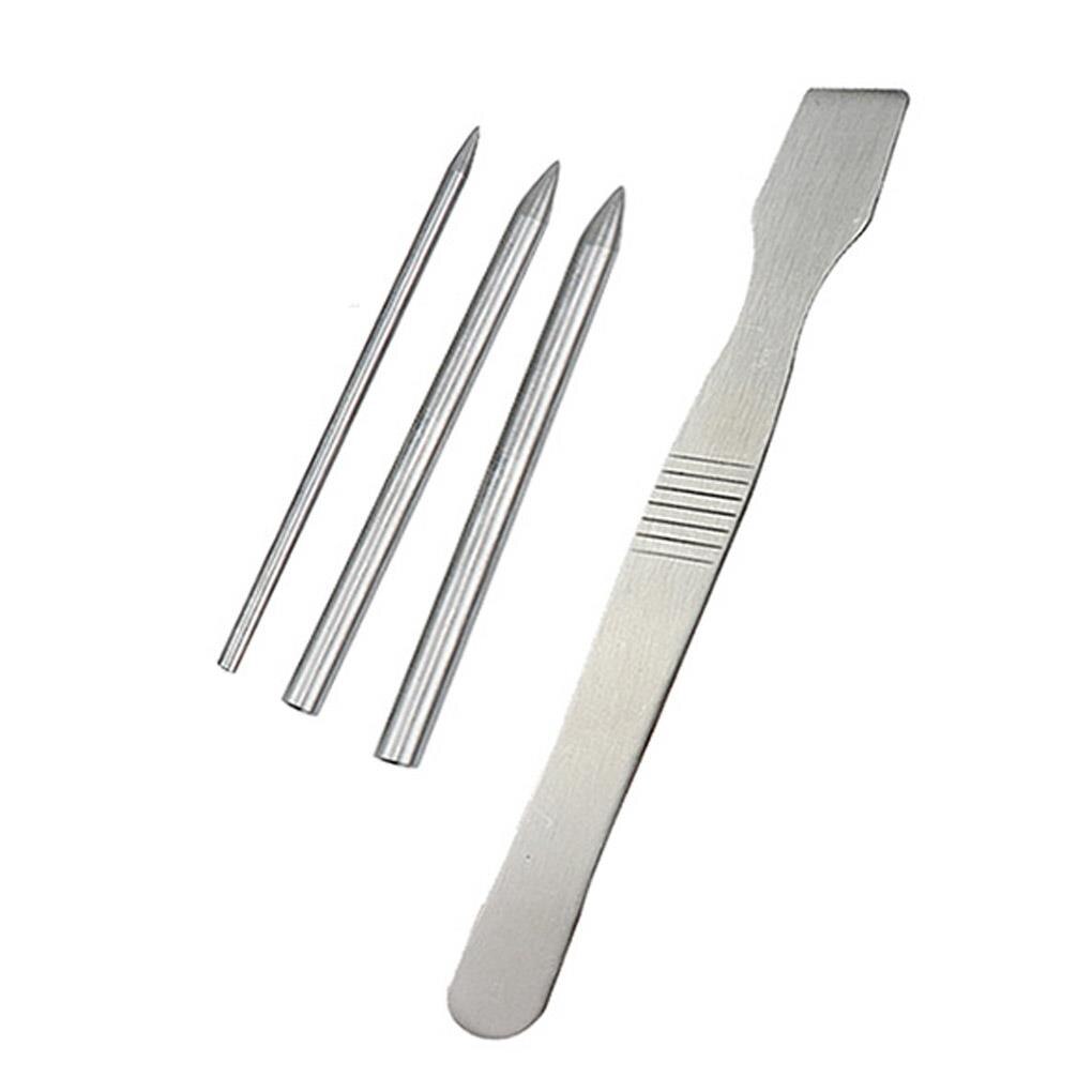 4pcs Paracord Stitching Set Stainless Steel Bracelet Leather DIY Weaving Paracord Lacing Needle Smoothing Tool: 4 pcs