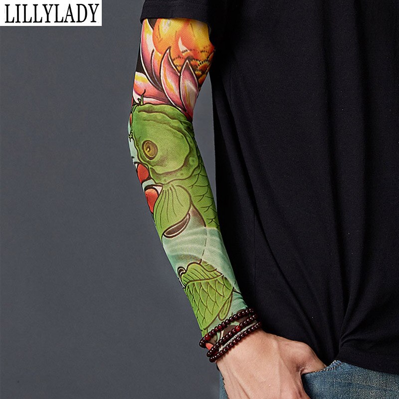 Manches de cyclisme pour vélo | Imprimé 3D de tatouage, Protection contre les UV, manches de bicyclette pour vtt, Protection des bras