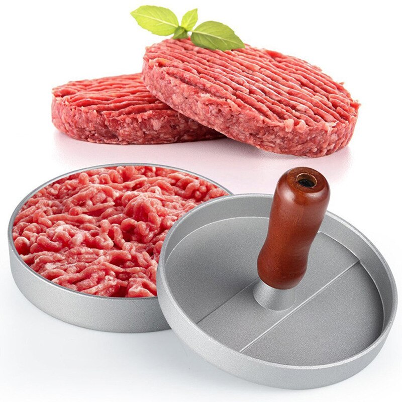 Burger Press Hamburger Meet Maker Aluminum 4.6 inch Dia Non-Stick Quarter Pounder Beef Burger Hamburger Press Make Poultry Tools