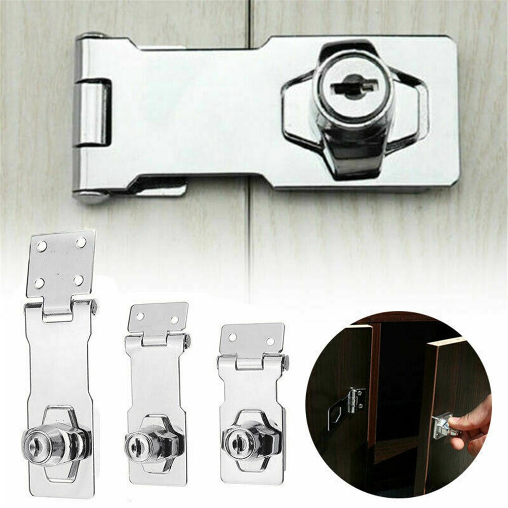1pc Heavy Duty Locking Hasp With Keys Padlock Cupboard Wooden Box Lock Door Hardware Accessories Drawer Lock home Lock Pick Set