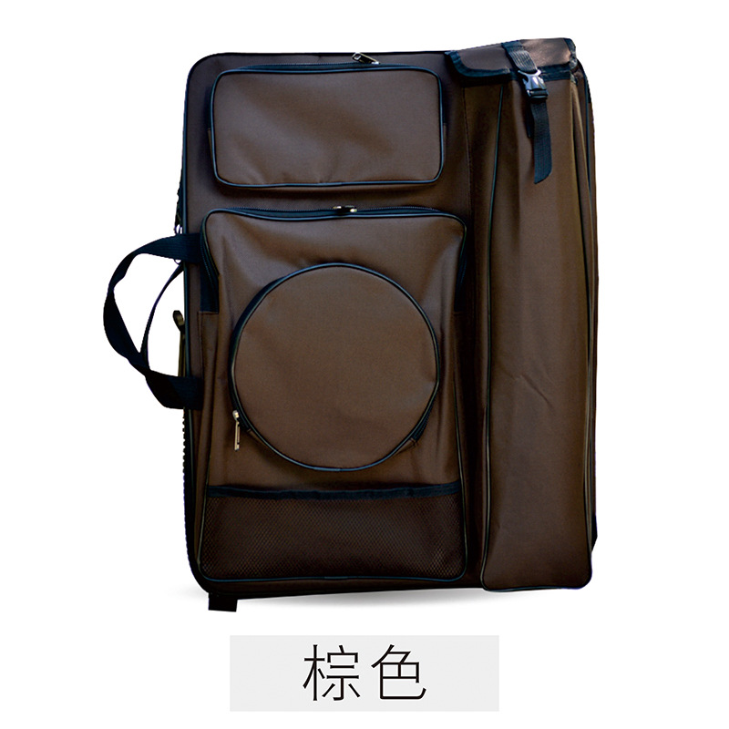 4k skuldre multifunktionel rejseskitse taske kunstpose skitseværktøjer maleri kunstforsyninger til kunstner: Brun