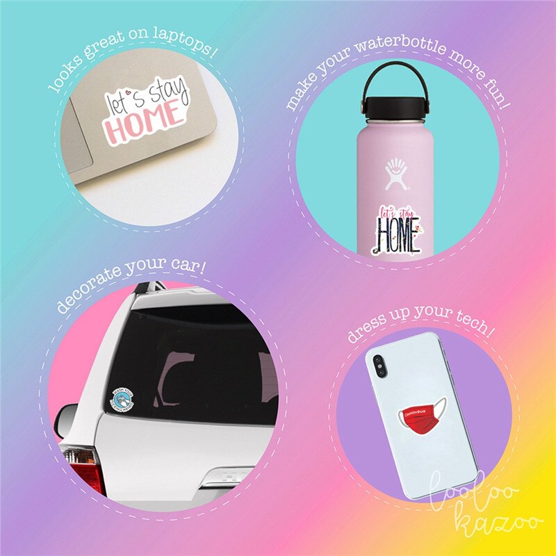 50Pcs Vinyl Stickers Girl Essential Stuff for Water Bottles Stickers Photo Luggage Laptop Skateboard Suitcase Trendy Stickers