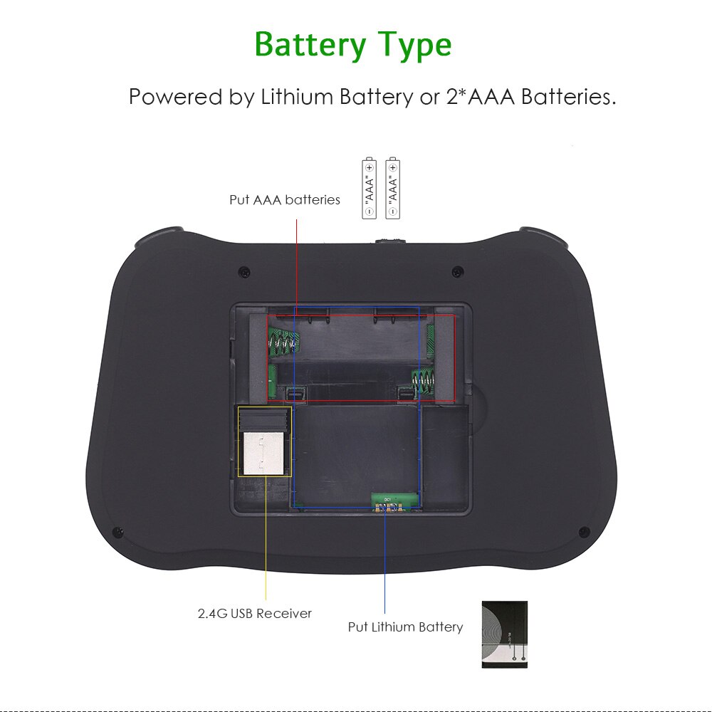 MT08 Italian Mini Keyboard Colorful Backlit 2.4GHz Wireless Keyboard with TouchPad Mouse for Android TV Box Mini PC KM9 KM3