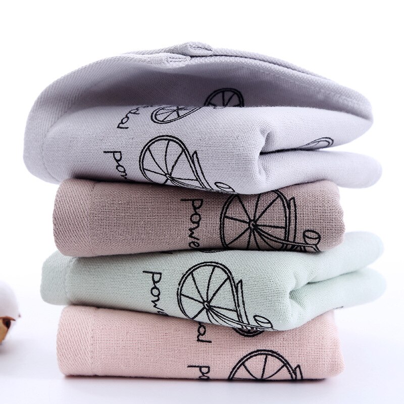 1 st babybadduk 100%  bomullshandduk cykelmönster mjuk bärbar handduk 4 färger andningsbar barnnäsduk 25*50cm