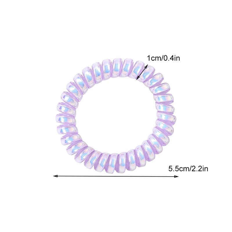 NEUE Glänzende Bunte frauen Scrunchies Telefon Draht Linie Haar Gummibänder Elastische Haar Seil für mädchen Haar Zubehör