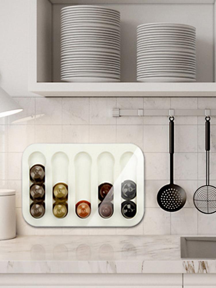 Kaffe pod rack vægmonteret akryl kapselholder kaffe og te pods opbevaring organisator til nespresso kapsler hjemmeforsyning