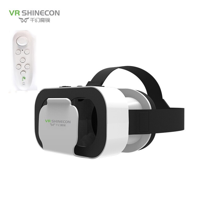 Vr Gläser Headset Kasten Gafas Brille Helm 3D Film Film Immersive Karton Virtuelle-Realität für Xiaomii SmartPhone Karton Pc: VR Weiß Regler