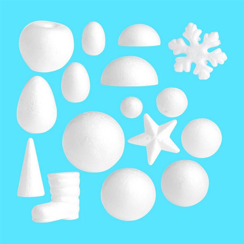 10 Stukken Bal/Wit Ei/Half Star/Fruit/Hart/Ster/Bal/Sneeuwvlok Vormige styrofoam Foam Ornamenten Diy Craft Party Decoratie