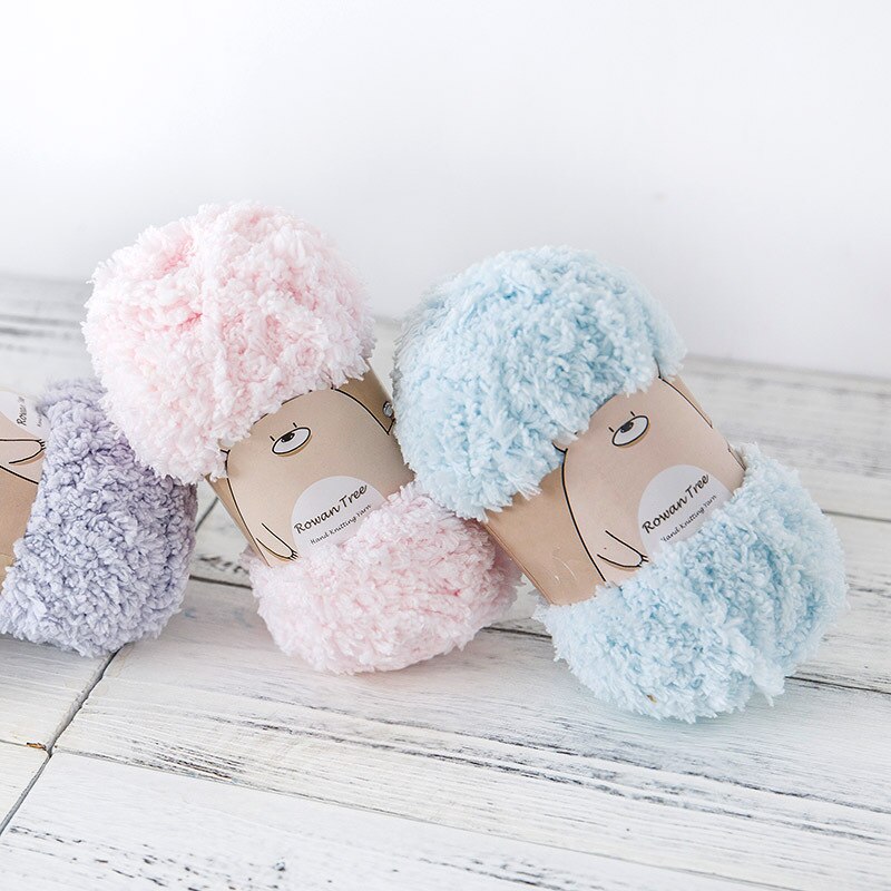Fil doux et lisse pour tricot à la main, 50 grammes par boule, laine polaire de corail colorée, fil au Crochet, fournitures d'écharpe, de chapeau, de pull pour bébé