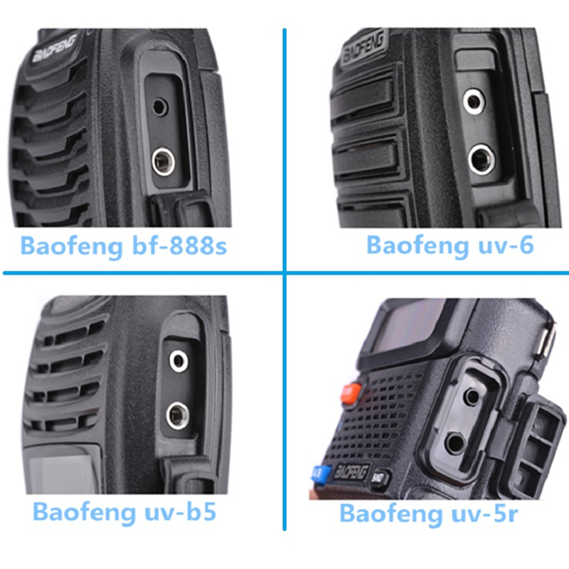 5 stks Baofeng UV-5R Headset Ham Radio Oortelefoon Walkie Talkie Woki Toki Hoofdtelefoon PTT B5 B6 Uv-6r F8 + Wln Kd-c1 K Poort Oortelefoon