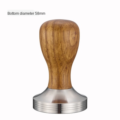 Rustfritt stål pulverpress kaffe tukler kaffe rask kraft pulverpresse 58mm heltre håndtak integrert pulverpresse: Pinnsvin imitert rosentre 58