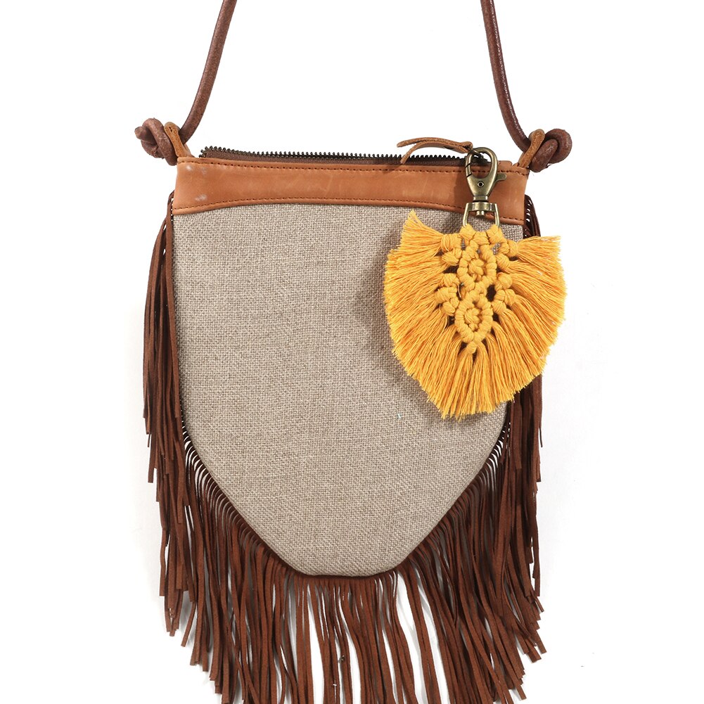 Macrame gobelin tapetry nøgleringe til kvinder 100%  bomuld handmadekeyringmacrame cordbest ven nøglering til kvinder