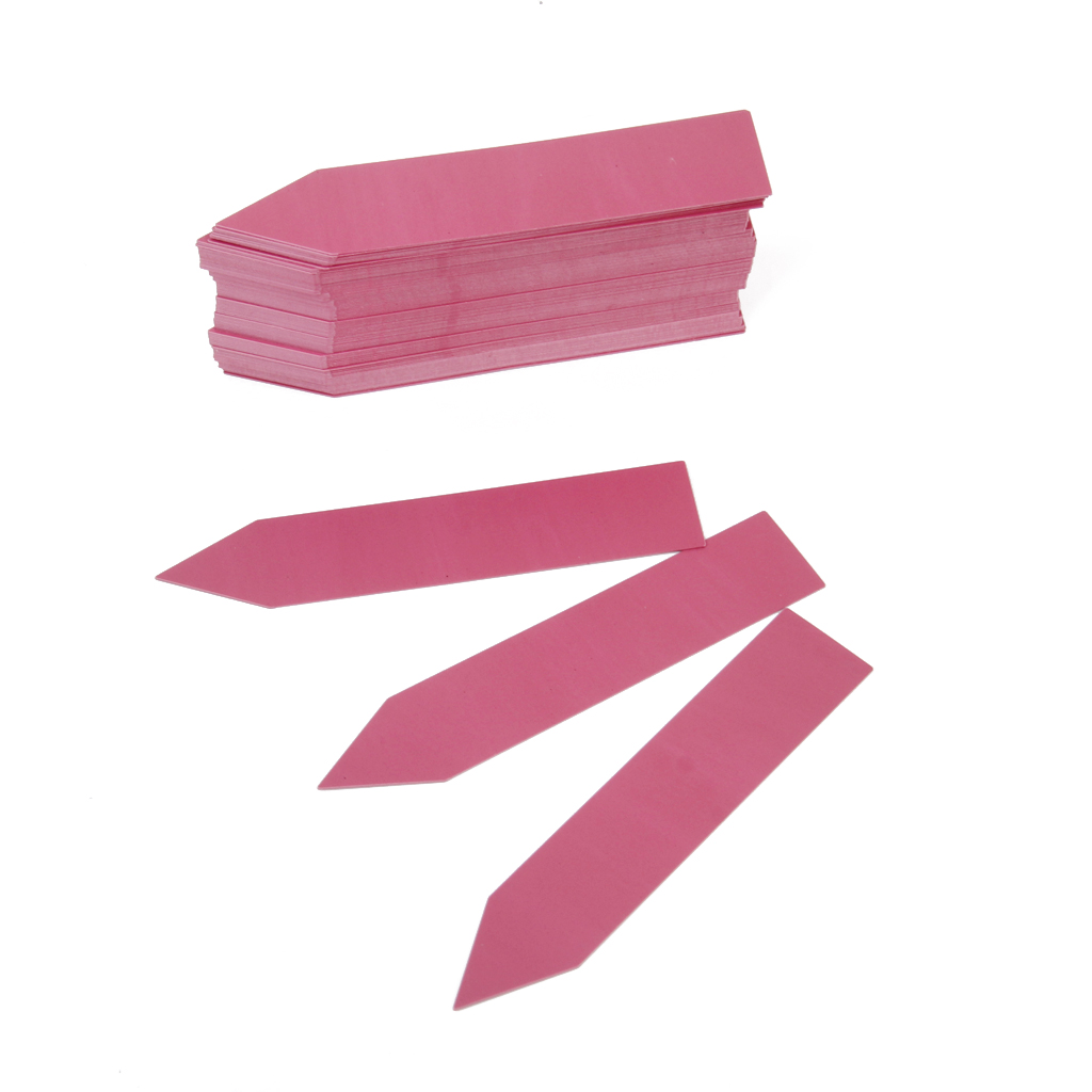 Paquete de 100 etiquetas de vivero de plantas de 4 pulgadas marcador de recipiente etiquetas de participación de jardinería reutilizables e impermeables para plantas: Rosa