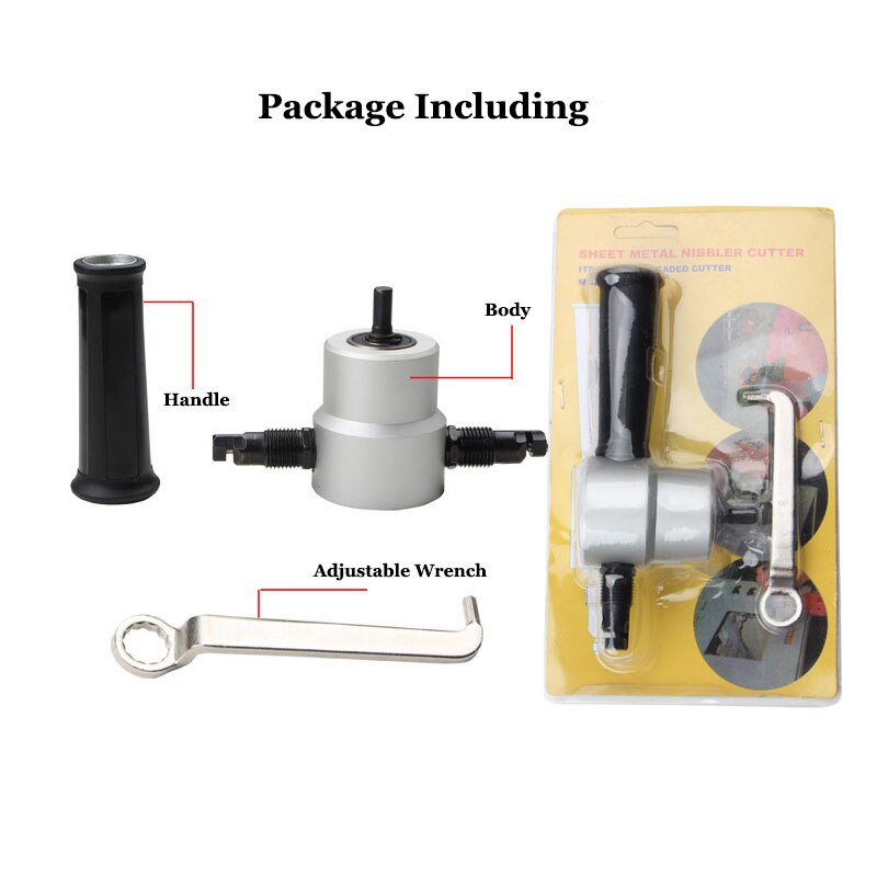 Découpeuse en métal de Premum 160A Double coupeur principal de grignoteuse de tôle pour le coupeur électrique réglable en métal de la perceuse 360 degrés