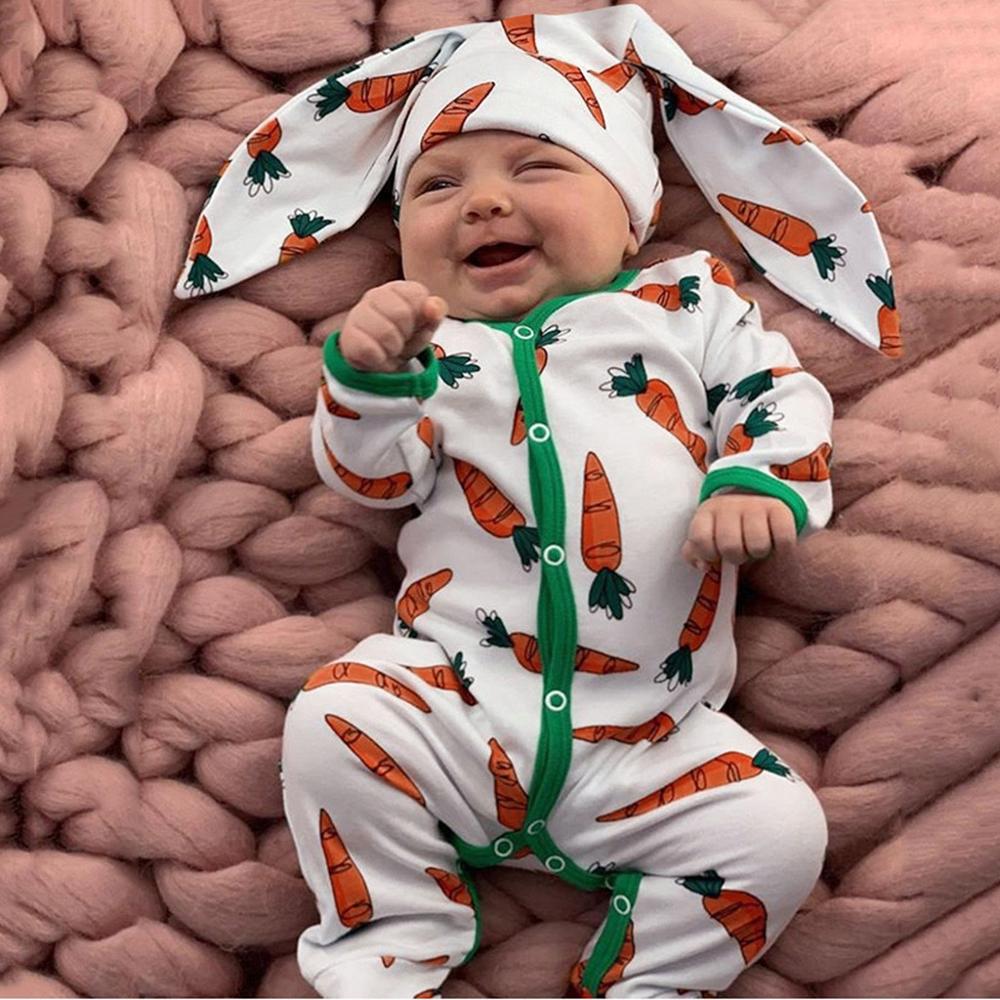 Baby mädchen kleidung baby romper baby mädchen romper winter pudcoco halloween kostüm overall onesie kombinez Cartoon Karotte 0-24m Z4
