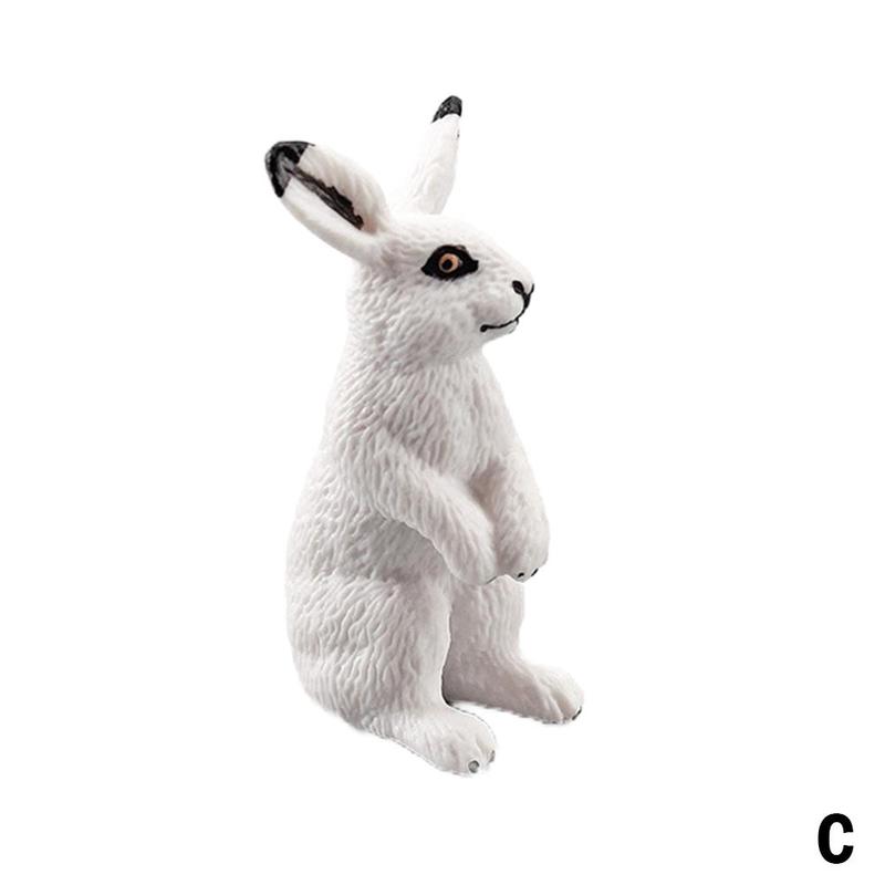 Simulation Forest Animal Rabbit Model Mini Farm Ranch Desktop Model Static Simulation Decoration Rabbit Decoration Hare B9e7: C