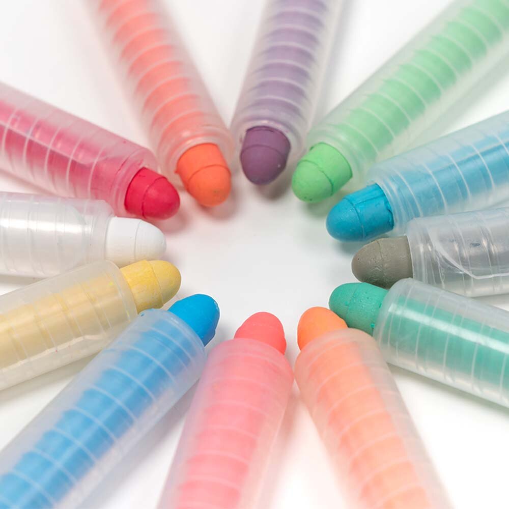 20 Pcs 5 Colors Dustless Chalk White Drawing Chalk For Painting Graffiti Blackboard Mark School Education Chalks Stationery