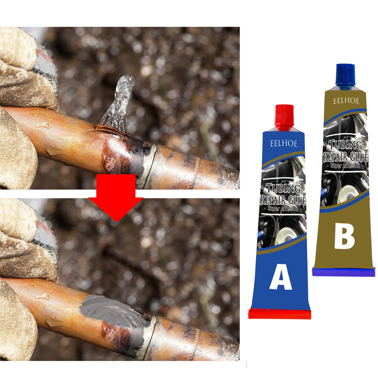 Metalen Reparatie Ab Lijm Gietijzeren Kit Defect Reparatie Caster Lijm
