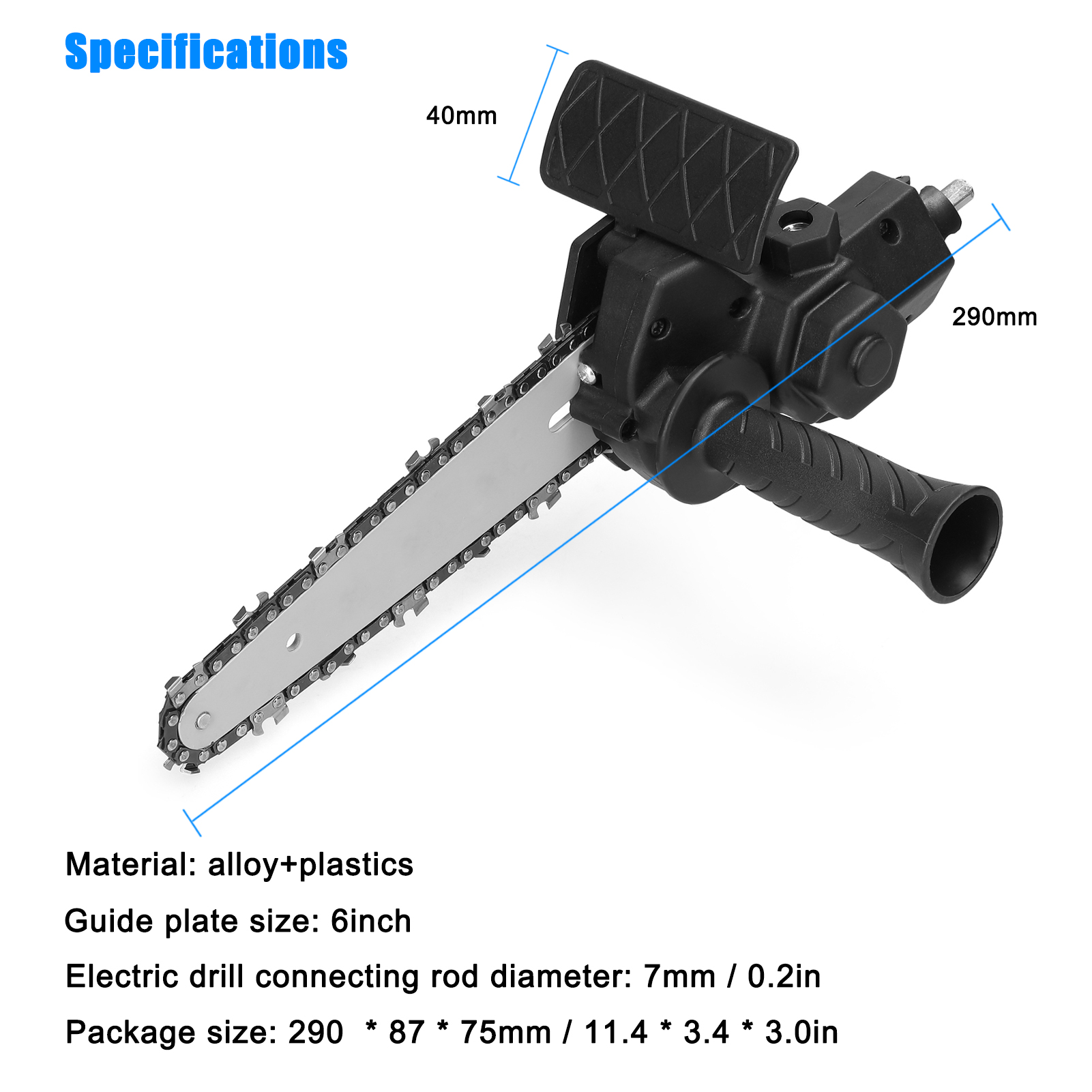 Z30 6 Inch Electric Drill Modified To Electric Chainsaw Tool Attachment Electric Chainsaws Accessory Practical Modification Tool