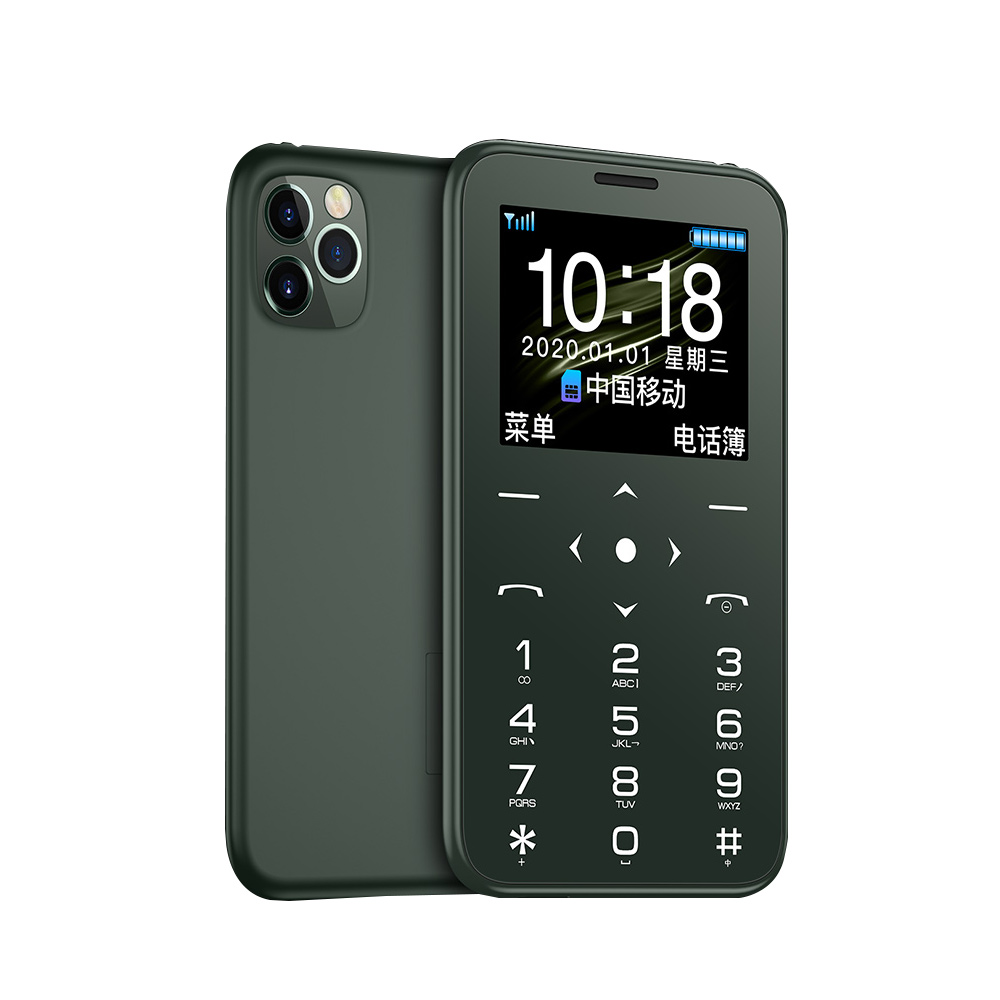 Mini telefono cellulare Soyes 7S + Dialer Support tastiera araba araba russa Hifi Sound bambini bambini piccola scheda Bar cellulare: Standard / green