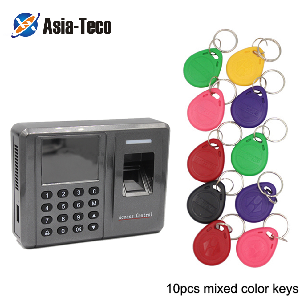 Biometric fingerprint access control time attendance RFID password lock controler office access lock integrated machine: F20 and10 ID color