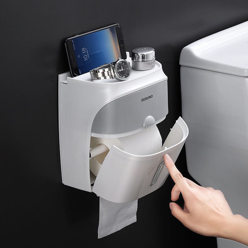 Toilet Tissue Box Toilet Paper Holder Plastic Waterproof Paper Dispenser For Toilet Home Storage Box Bathroom Accessories