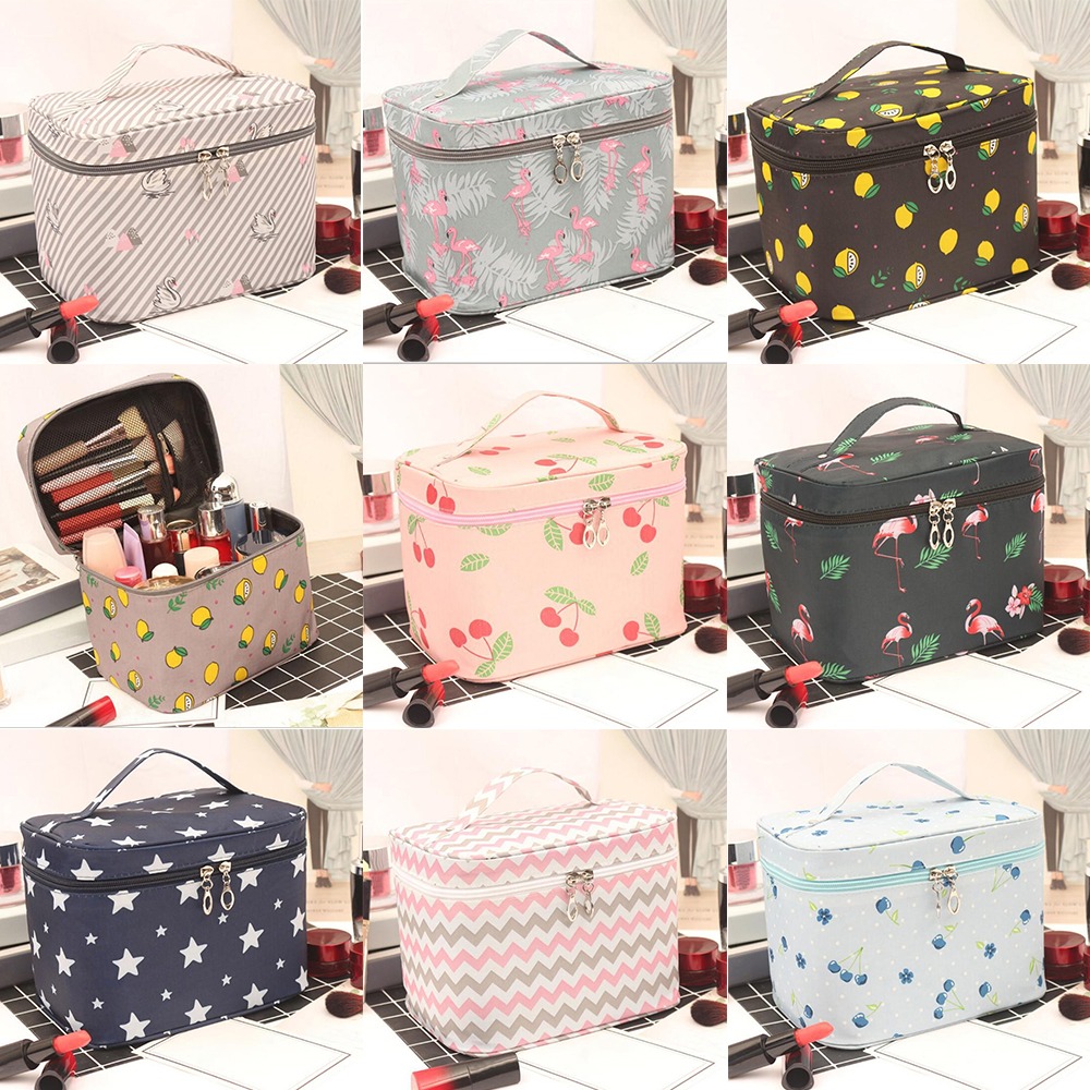 Portable Women Cosmetics Makeup Bag Large Capacity Toilet Travel Bag Organizer Boxes Zipper Bag Beauty Makeup Pouch Waterproof