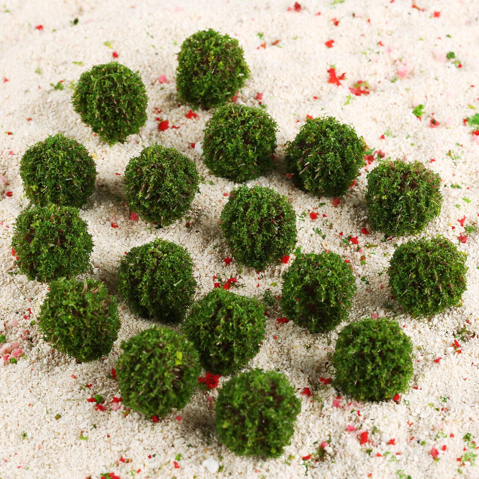 30Pcs 3.5Cm Landschap Landschap Topiary Groen Model Bomen Spoorweg Trein Diorama Scene Layout 1/100 Oo Ho Kunstmatige planten