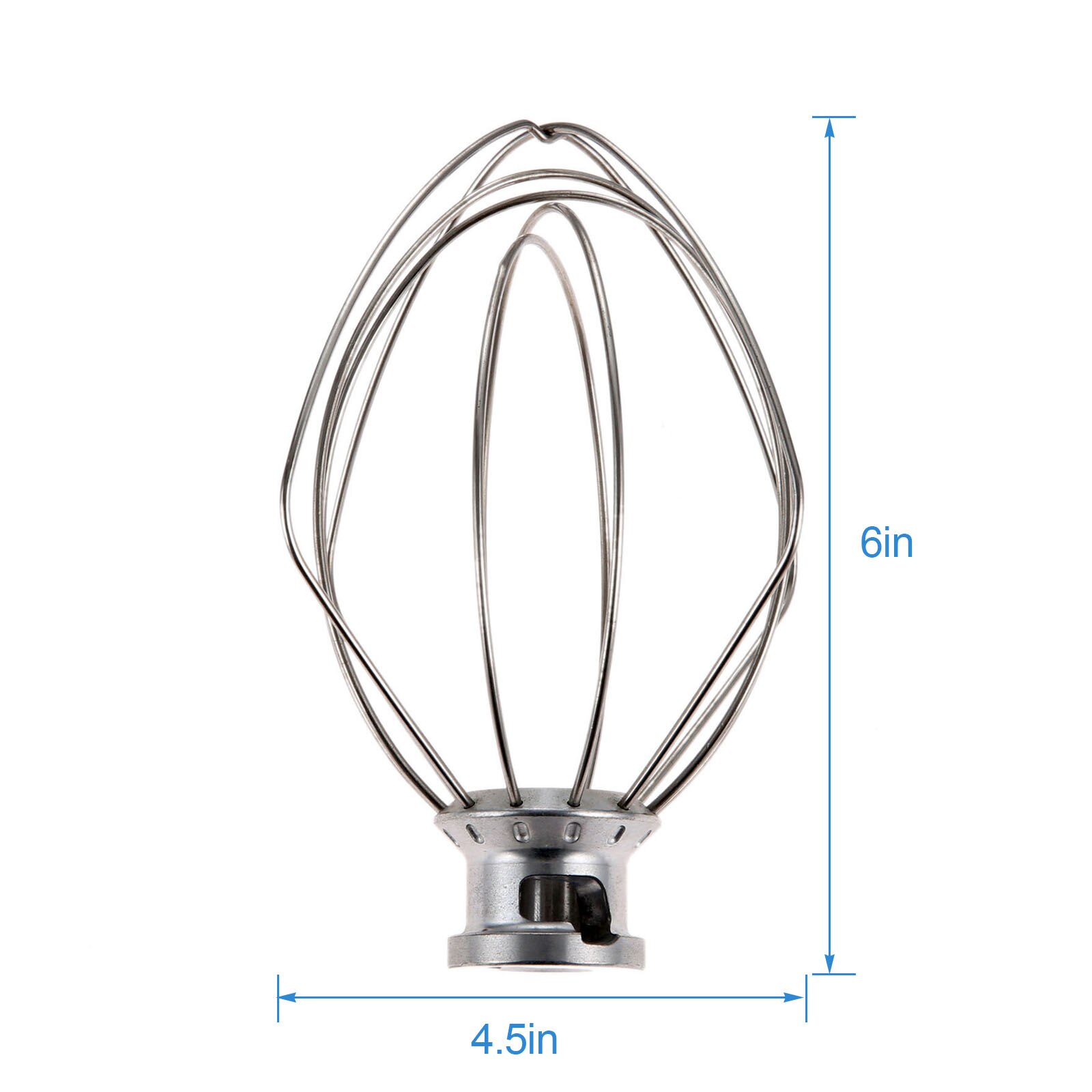 Stainless Steel 5QT Wire Whisk K5AWW Wire Whip Whisk fit for 5QT KitchenAid Stand Mixer K5AWW Replacement