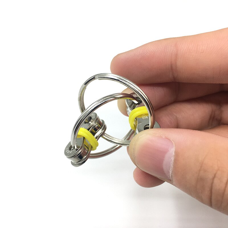 Vinger Speelgoed Fidget Cube Ontspanning Keten Vent Decompressie Spinner Vier Ijzer Stuk Key Cap Bike Chain